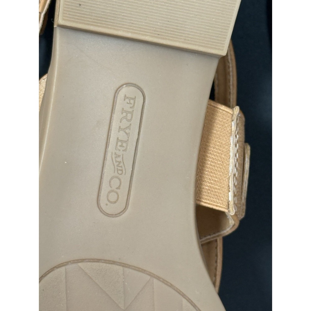 NIB Frye & Co CASSIA Tan Strappy Sandals Women's 8.5M Adjustable 1" Heel - Picture 13 of 16